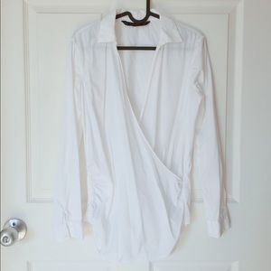 Zara basic white blouse